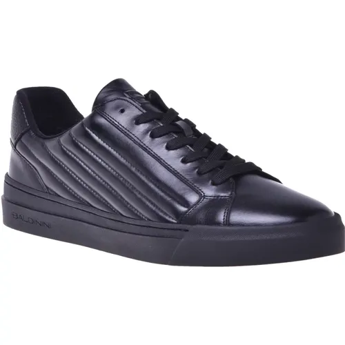 Trainers in quilted leather and leather , male, Sizes: 9 UK, 11 UK, 5 UK, 8 1/2 UK, 10 UK, 7 UK, 8 UK, 6 UK, 7 1/2 UK - Baldinini - Modalova