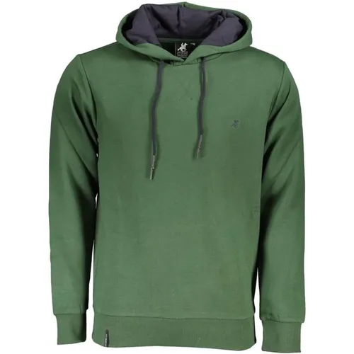 Grüner Kapuzenpullover mit Stickerei , Herren, Größe: 2XL - U.S. Polo Assn. - Modalova