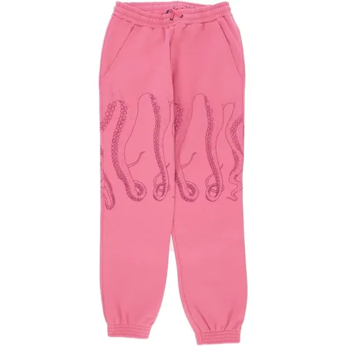 Rosa Outline Sweatpants Streetwear Angebot , Herren, Größe: XL - Octopus - Modalova