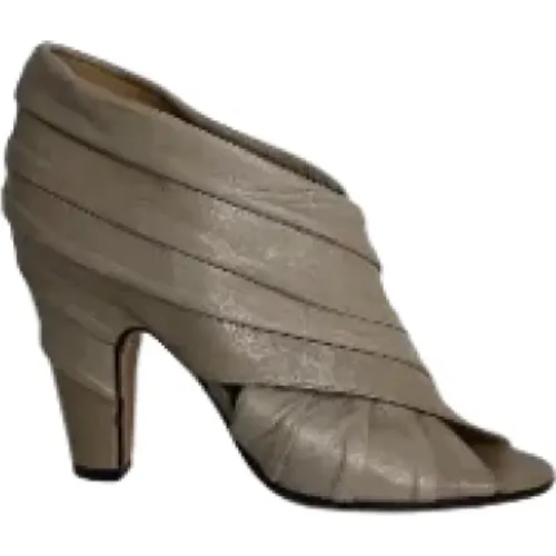 Pre-owned Leather boots , female, Sizes: 4 UK - Maison Margiela Pre-owned - Modalova