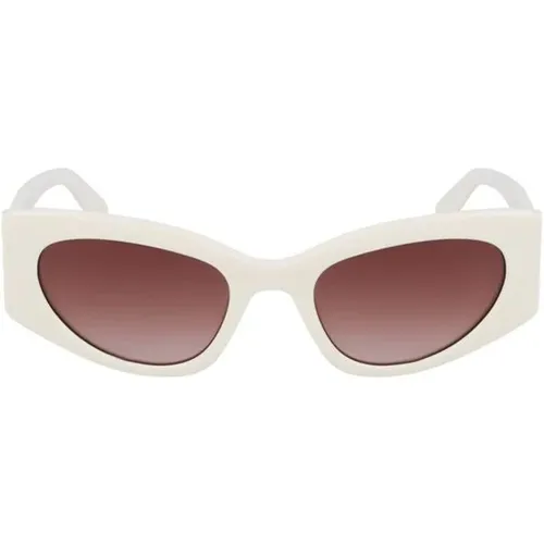 Brown Drop-shaped Sunglasses with Contrast Details , unisex, Sizes: ONE SIZE - Liu Jo - Modalova