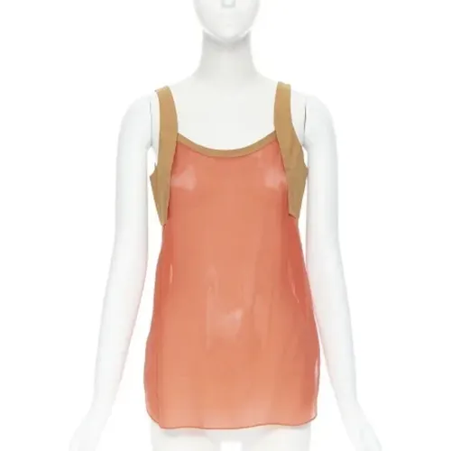 Pre-owned Fabric tops , female, Sizes: XS - Hermès Vintage - Modalova