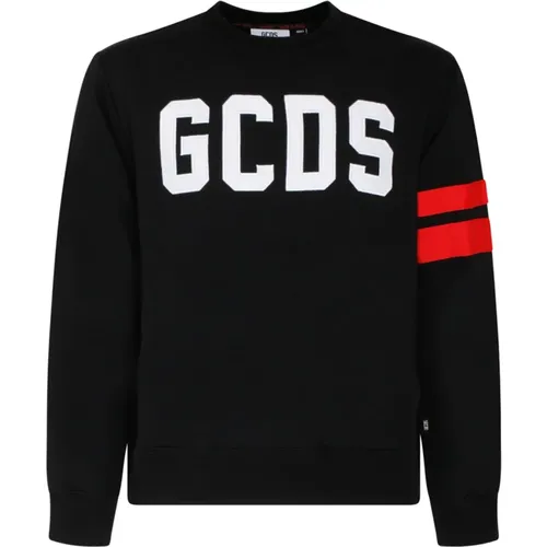 Schwarzer Sweatshirt mit Logo-Stickerei , Herren, Größe: L - GCDS - Modalova