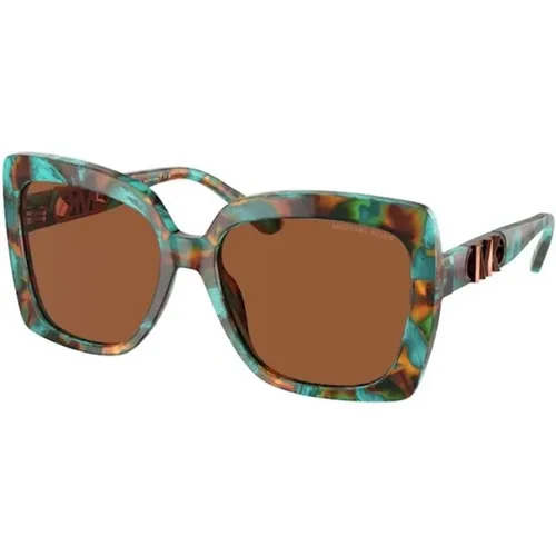 Green Amber Sunglasses Model Mk2213 , unisex, Sizes: 57 MM - Michael Kors - Modalova