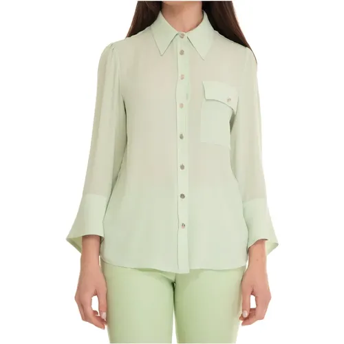 Fluted Sleeve Button-Up Blouse , female, Sizes: XS, S, M - Liu Jo - Modalova