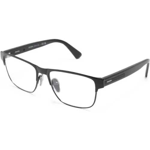 Klassische Schwarze Optische Brille , Herren, Größe: 54 MM - Prada - Modalova