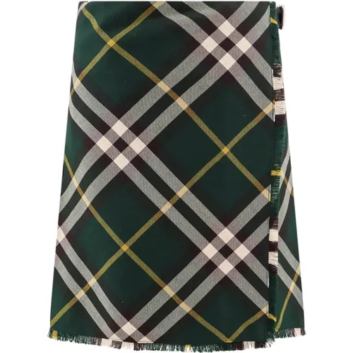 Wool Skirt with Button Closure , female, Sizes: 3XS, 2XS - Burberry - Modalova