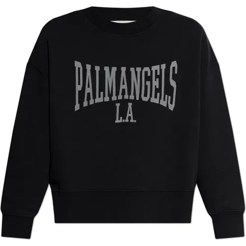 Sweatshirt mit Logo , Damen, Größe: S - Palm Angels - Modalova