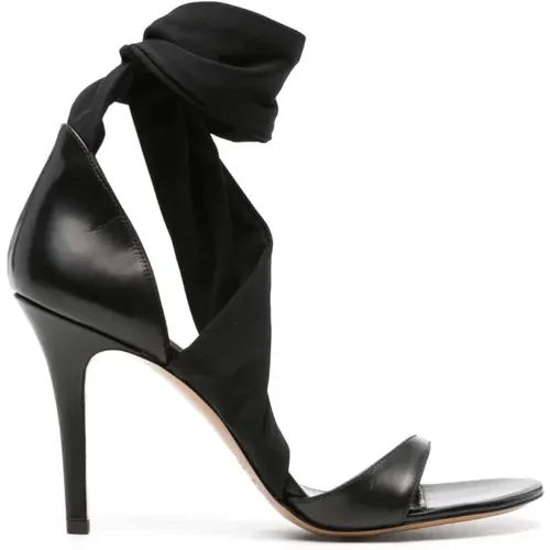 Leather Sandals with Tie-Fastening Strap , female, Sizes: 6 UK, 4 UK, 5 UK - Isabel marant - Modalova