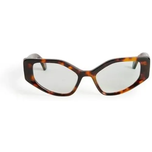 Stilvolle Brille , unisex, Größe: 53 MM - Off White - Modalova