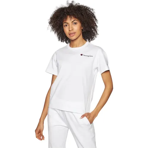 Kurzarm T-Shirt , Damen, Größe: M - Champion - Modalova