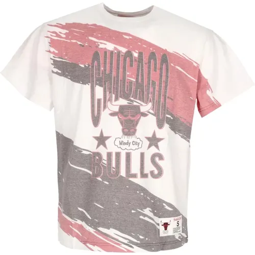 Chicago Bulls Paintbrush Tee , Herren, Größe: L - Mitchell & Ness - Modalova