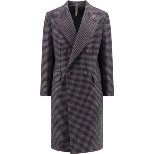Grey Double-Breasted Jacket with Brass Details , male, Sizes: S, M, 2XL, XL - Hevo - Modalova