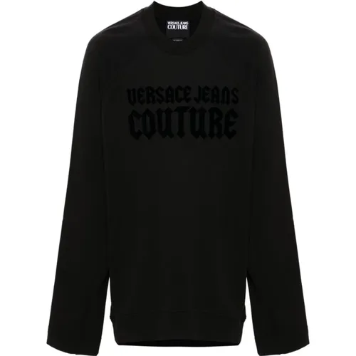 Sweater with ***cv Style , male, Sizes: L, XL, M - Versace Jeans Couture - Modalova