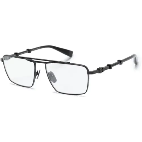Schwarze Optische Brille, vielseitig und stilvoll,Klassische Schwarze Optische Brille,Goldene Optische Brille, Vielseitiger Stil - Balmain - Modalova