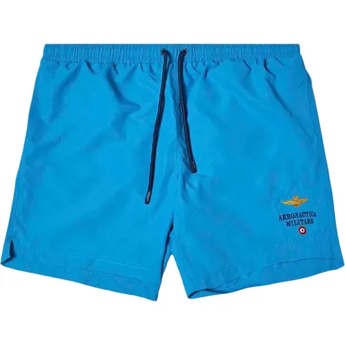 Embroidered Logo Swim Shorts , male, Sizes: 4XL, XL, 2XL, M - aeronautica militare - Modalova