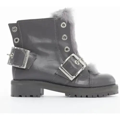 Pre-owned Leder boots , Damen, Größe: 38 1/2 EU - Alexander McQueen Pre-owned - Modalova