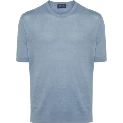 Azzurro T-Shirt,ECRU T-Shirt - Drumohr - Modalova