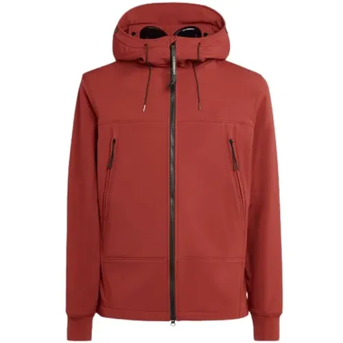 Rote Regular Jacke , Herren, Größe: L - C.P. Company - Modalova
