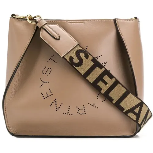 Logo Shoulder Bag with Perforated Detail , female, Sizes: ONE SIZE - Stella Mccartney - Modalova