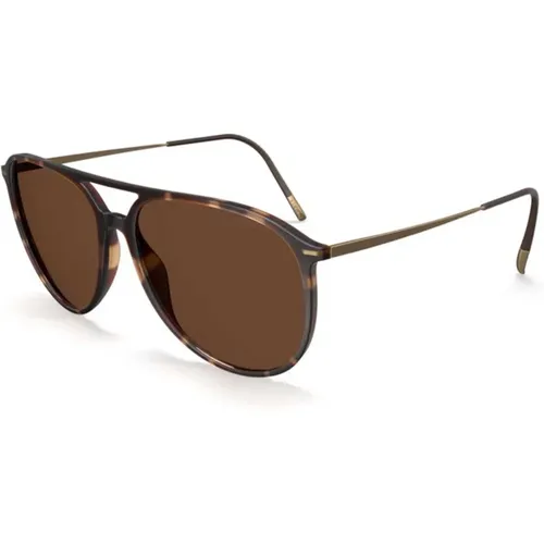 Brickell 4081 Sunglasses in Havana Walnut , male, Sizes: ONE SIZE - Silhouette - Modalova
