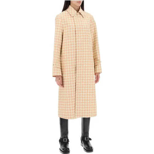 Houndstooth Car Coat , female, Sizes: 2XS, XS - Burberry - Modalova