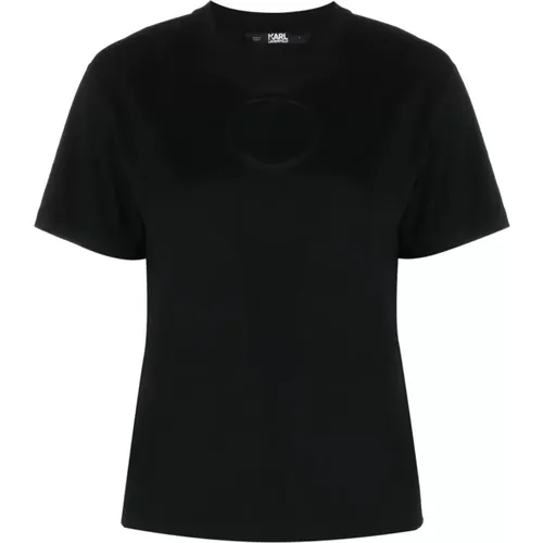 Womens Cut Out Fashion T-shirt , female, Sizes: S - Karl Lagerfeld - Modalova