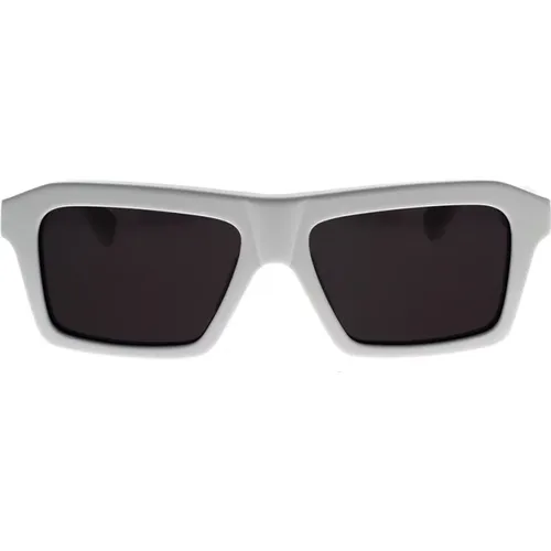Rectangular Acetate Sunglasses with Bold Geometric Arms , unisex, Sizes: 55 MM - Bottega Veneta - Modalova