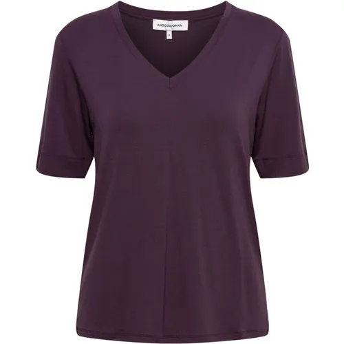 Bordeaux Stilvolle Bluse , Damen, Größe: 2XL - &Co Woman - Modalova