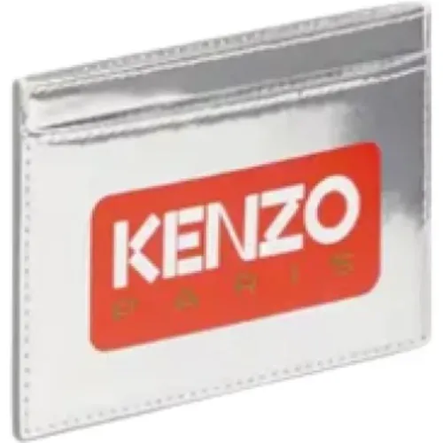 Silberne Leder Kartenhalter Brieftasche , unisex, Größe: ONE Size - Kenzo - Modalova