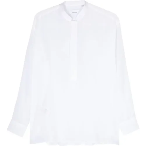 Weißes Herrenhemd , Herren, Größe: L - Lardini - Modalova