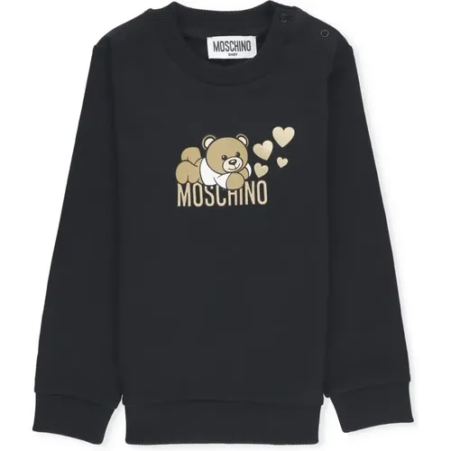 Schwarzer Teddybär Pullover - Moschino - Modalova