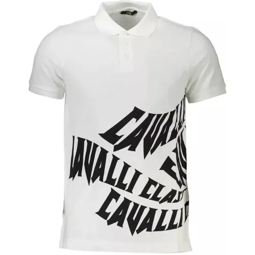 Stilvolles Baumwoll-Poloshirt mit Druck - Cavalli Class - Modalova