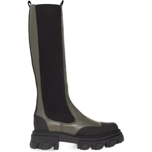 Boots with logo , female, Sizes: 4 UK, 5 UK, 3 UK, 8 UK, 6 UK, 7 UK - Ganni - Modalova