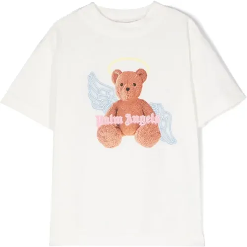 Bear Angel T-Shirt , unisex, Sizes: 14 Y, 12 Y, 10 Y - Palm Angels - Modalova