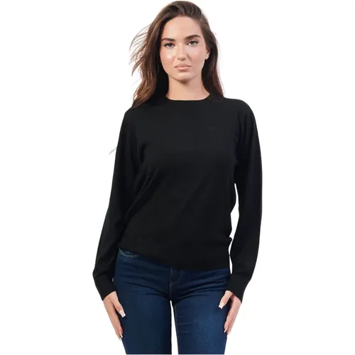 Schwarzer Strickpullover mit Elastischem Kordelzug , Damen, Größe: S - Armani Exchange - Modalova