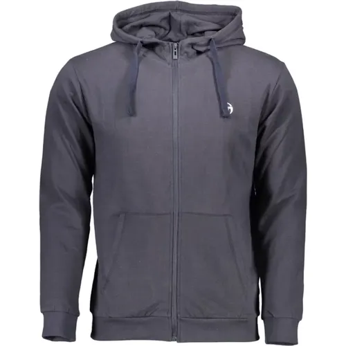 Blauer Kapuzenpullover mit Reißverschluss aus Baumwolle , Herren, Größe: M - Sergio Tacchini - Modalova