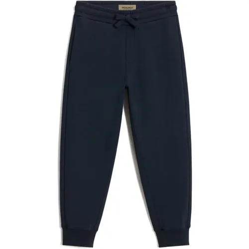 Blaue Sportliche Hose Gerippter Saum - Woolrich - Modalova