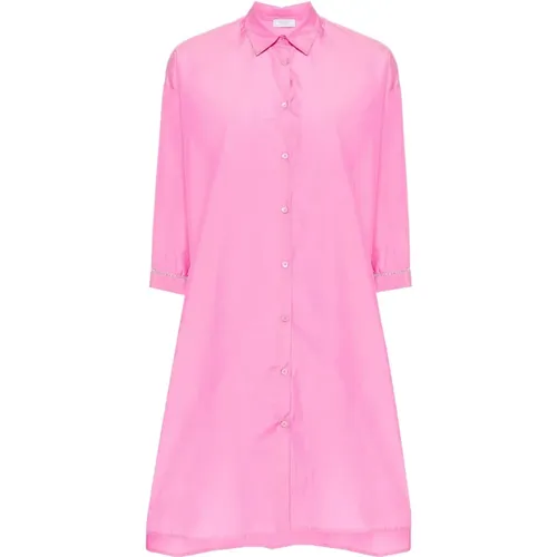 Cotton Shirt Dress Poplin , female, Sizes: M - PESERICO - Modalova