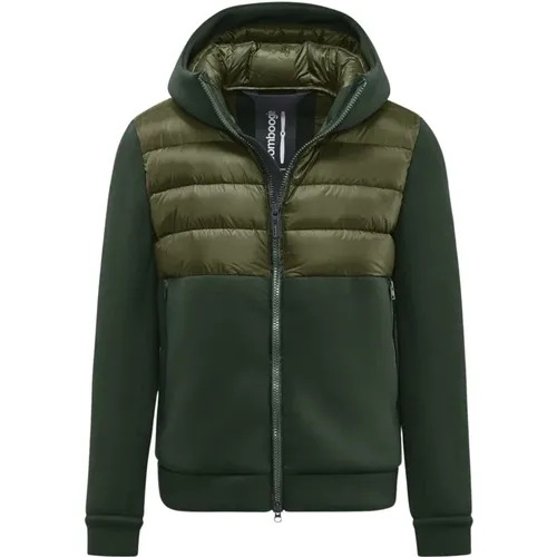 Versatile Bimaterial Hooded Jacket , male, Sizes: 3XL, 2XL, M, L, XL, S - BomBoogie - Modalova