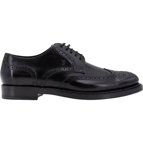 Lace-Up Shoes with Dove-Tail Motif , male, Sizes: 10 UK - TOD'S - Modalova