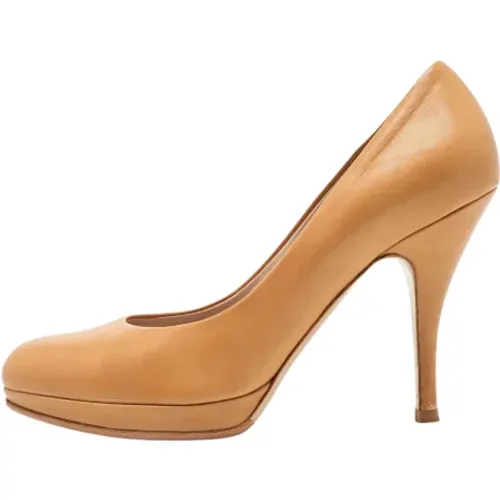 Pre-owned Leather heels , female, Sizes: 6 UK - Salvatore Ferragamo Pre-owned - Modalova