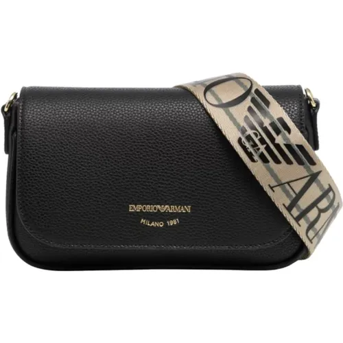 Schwarze Mini Tasche mit Verstellbarem Riemen - Emporio Armani - Modalova