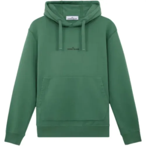 Baumwoll-Hoodie mit Logoaufdruck , Herren, Größe: L - Stone Island - Modalova