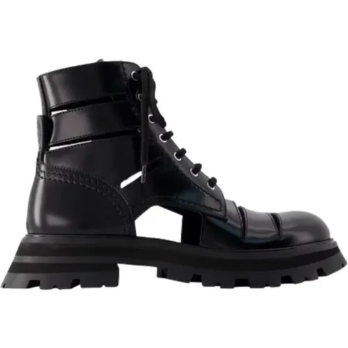 Leather Boots , female, Sizes: 3 UK - alexander mcqueen - Modalova