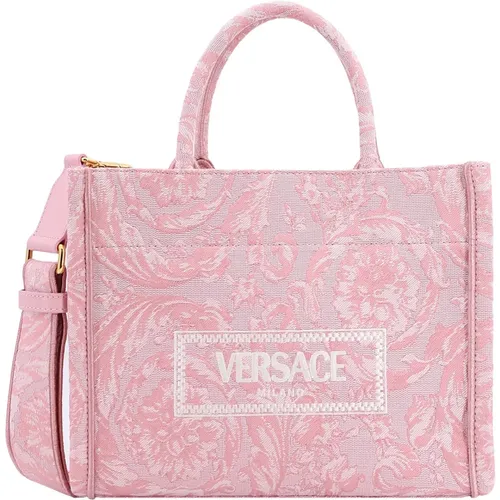 Barocco Canvas Handtasche mit Vintage-Logo - Versace - Modalova
