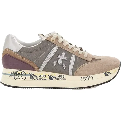 Brown Suede Chunky Sneakers , female, Sizes: 8 UK, 4 UK, 6 UK, 7 UK, 5 UK, 3 UK - Premiata - Modalova