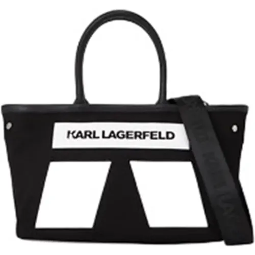 Schwarze Textil-Einkaufstasche - Karl Lagerfeld - Modalova