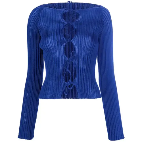 Kobaltblauer String Cardigan , Damen, Größe: M/L - A. Roege Hove - Modalova