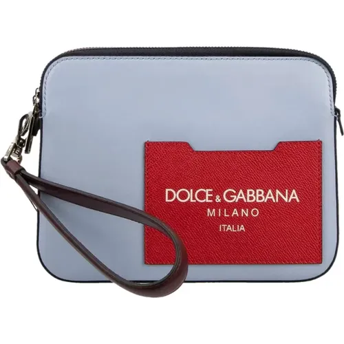 Bicolor Leder Pochette Tasche - Dolce & Gabbana - Modalova